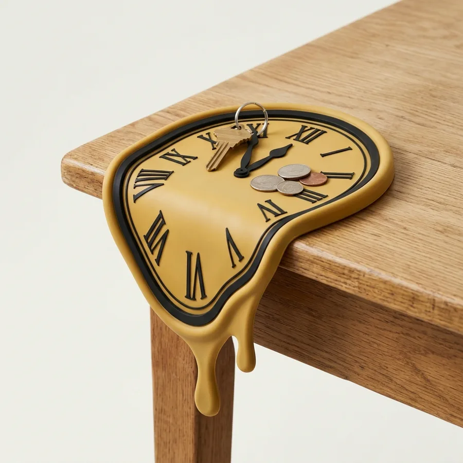 Melting Clock Desk Tray